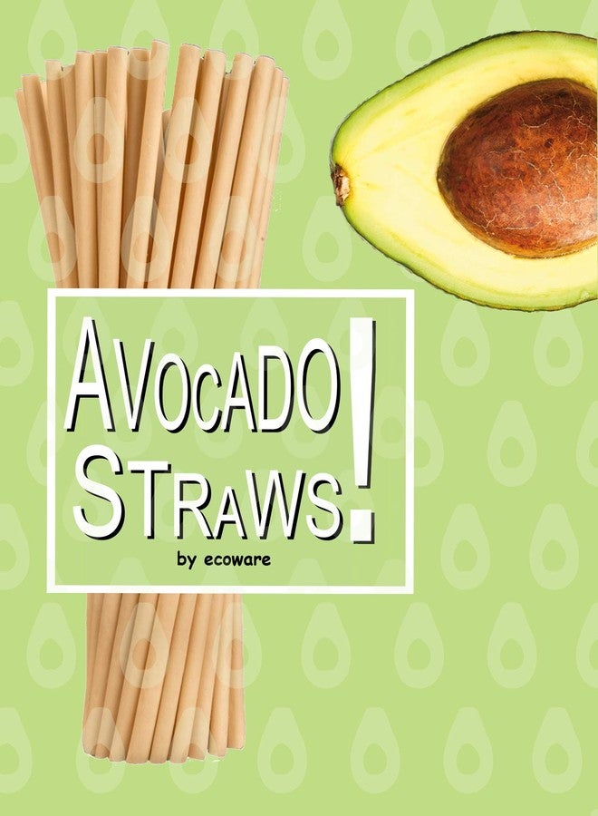 Ecoware Avocado Seed Straws - Extra Strength 100% biodegradable Straws - 50 count, 8.26" unwrapped - Image 2